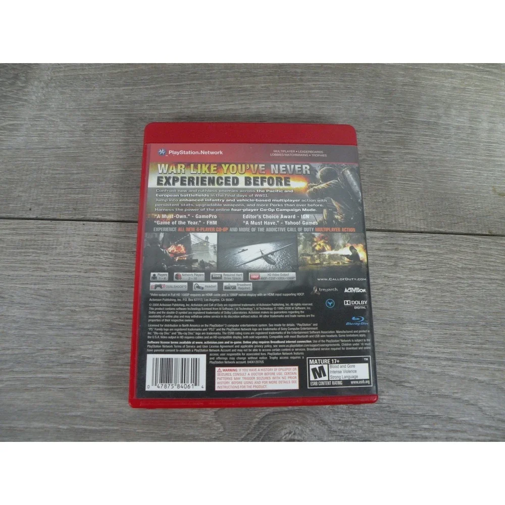 Call of Duty: World at War - PlayStation 3 (PS3) Greatest Hits - M Mature